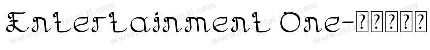 Entertainment One字体转换